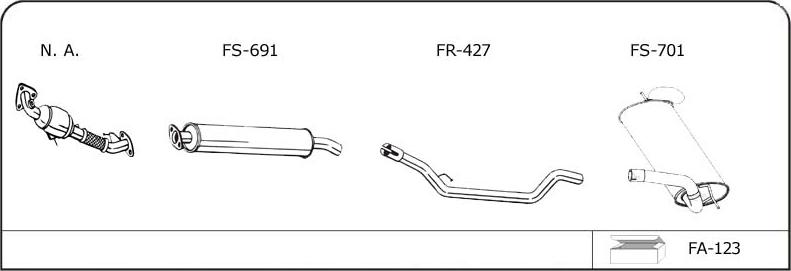 VEGAZ F221 - Sistem de esapament allinparts.ro