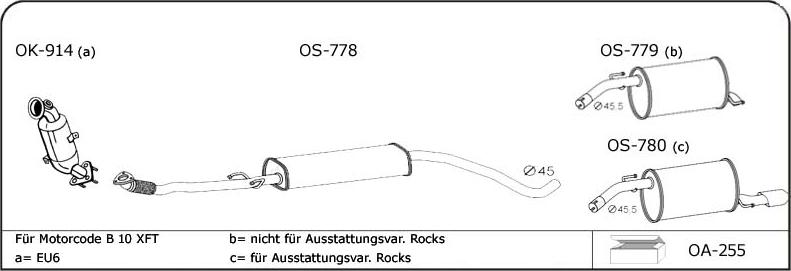 VEGAZ OP193 - Sistem de esapament - allinparts.ro