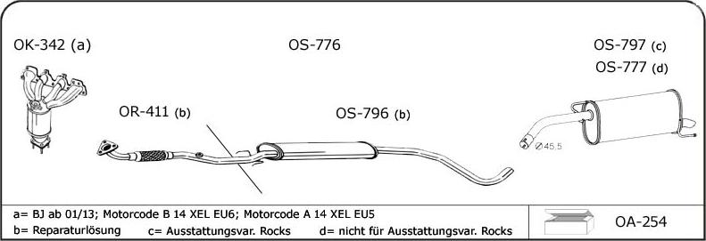 VEGAZ OP189 - Sistem de esapament - allinparts.ro