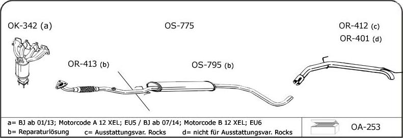 VEGAZ OP188 - Sistem de esapament - allinparts.ro