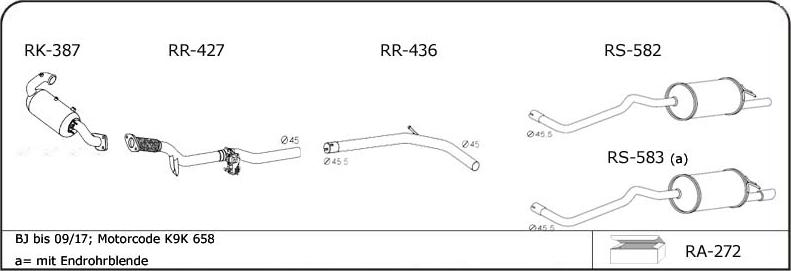 VEGAZ RN140 - Sistem de esapament - allinparts.ro