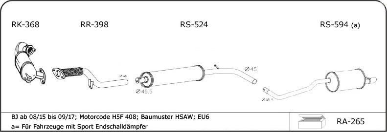 VEGAZ RN112 - Sistem de esapament allinparts.ro
