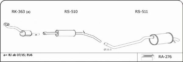 VEGAZ RN188 - Sistem de esapament - allinparts.ro