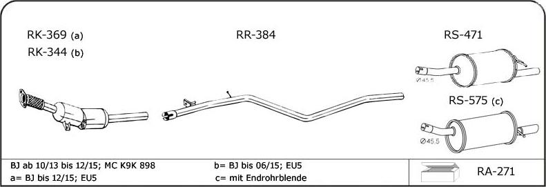 VEGAZ RN138 - Sistem de esapament - allinparts.ro