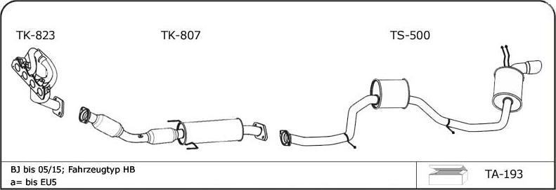 VEGAZ T125 - Sistem de esapament - allinparts.ro