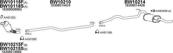 Veneporte 100116 - Sistem de esapament - allinparts.ro