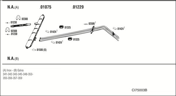Walker CI75003B - Sistem de esapament - allinparts.ro