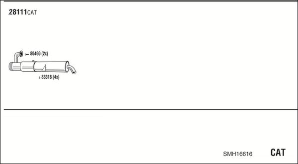 Walker SMH16616 - Sistem de esapament - allinparts.ro