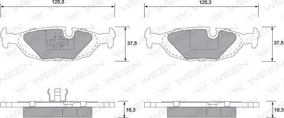 Ween 151-1199 - Set placute frana,frana disc - allinparts.ro