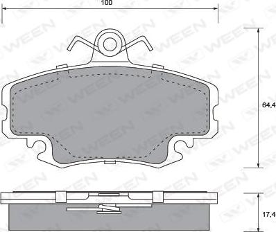 Ween 151-1115 - Set placute frana,frana disc allinparts.ro