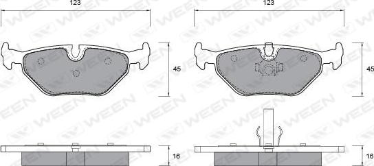 Ween 151-1201 - Set placute frana,frana disc allinparts.ro