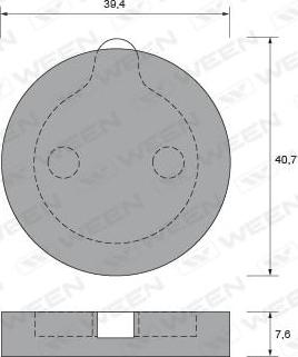 Ween 151-2014 - Set placute de frana,frana de parcare cu disc allinparts.ro