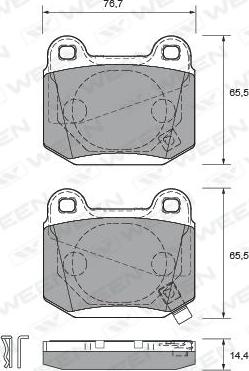 Akebono AN-8083WK - Set placute frana,frana disc allinparts.ro