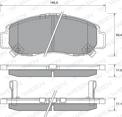 4U 37538HN - Set placute frana,frana disc allinparts.ro