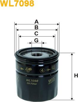 WIX Filters WL7098 - Filtru ulei allinparts.ro