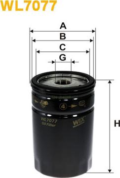 WIX Filters WL7077 - Filtru ulei - allinparts.ro