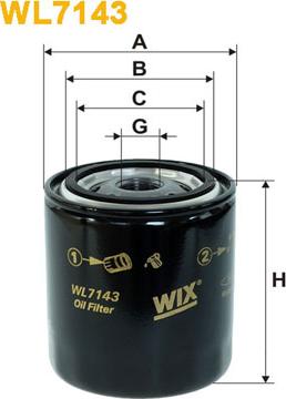 WIX Filters WL7143 - Filtru ulei - allinparts.ro