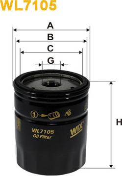 WIX Filters WL7105 - Filtru ulei - allinparts.ro