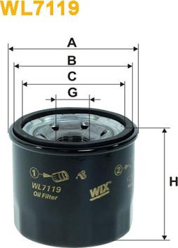 WIX Filters WL7119 - Filtru ulei allinparts.ro