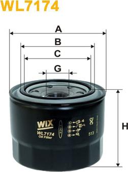 WIX Filters WL7174 - Filtru ulei - allinparts.ro