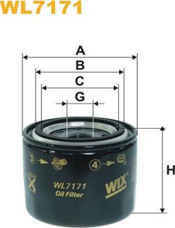 WIX Filters WL7171 - Filtru ulei allinparts.ro