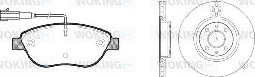 Woking 89593.00 - Set frana, frana disc allinparts.ro