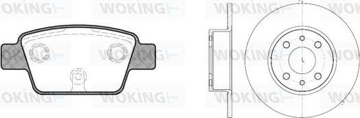 Woking 89613.00 - Set frana, frana disc allinparts.ro
