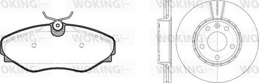 Woking 89343.01 - Set frana, frana disc - allinparts.ro