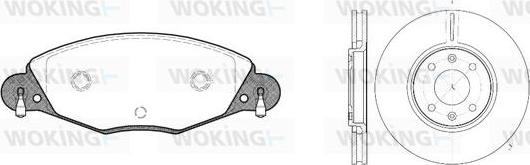 Woking 89273.00 - Set frana, frana disc - allinparts.ro