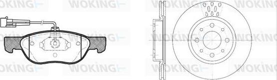 Woking 84873.01 - Set frana, frana disc - allinparts.ro