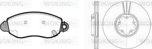 Woking 86723.00 - Set frana, frana disc - allinparts.ro