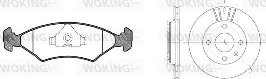 Woking 80193.01 - Set frana, frana disc - allinparts.ro