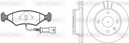 Woking 80193.03 - Set frana, frana disc - allinparts.ro