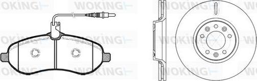 Woking 813923.00 - Set frana, frana disc allinparts.ro
