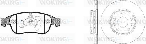 Woking 813483.01 - Set frana, frana disc - allinparts.ro