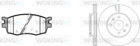Woking 813083.00 - Set frana, frana disc allinparts.ro