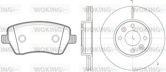 Woking 88873.01 - Set frana, frana disc - allinparts.ro