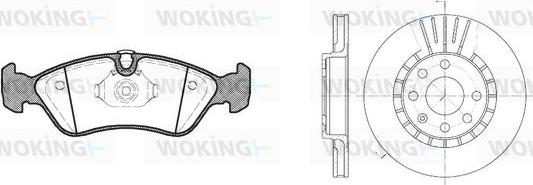 Woking 83863.01 - Set frana, frana disc - allinparts.ro