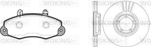 Woking 82913.01 - Set frana, frana disc allinparts.ro