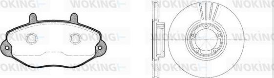 Woking 82923.00 - Set frana, frana disc allinparts.ro
