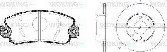 Woking 82723.00 - Set frana, frana disc allinparts.ro