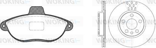 Woking 87023.00 - Set frana, frana disc allinparts.ro