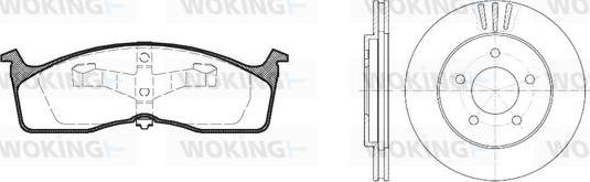 Woking 87103.00 - Set frana, frana disc - allinparts.ro