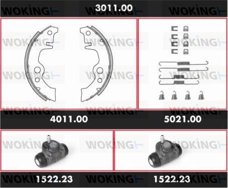 Woking 3011.00 - Set saboti frana - allinparts.ro