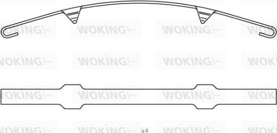 Woking ACA8543.00 - Set accesorii, placute frana allinparts.ro