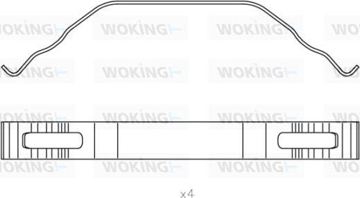 Woking ACA8508.00 - Set accesorii, placute frana allinparts.ro