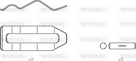 Woking ACA8503.00 - Set accesorii, placute frana - allinparts.ro