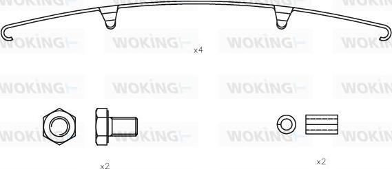 Woking ACA8502.00 - Set accesorii, placute frana allinparts.ro