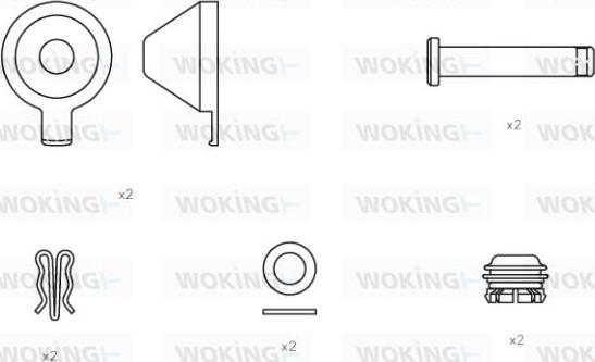 Woking ACA8519.00 - Set accesorii, placute frana allinparts.ro