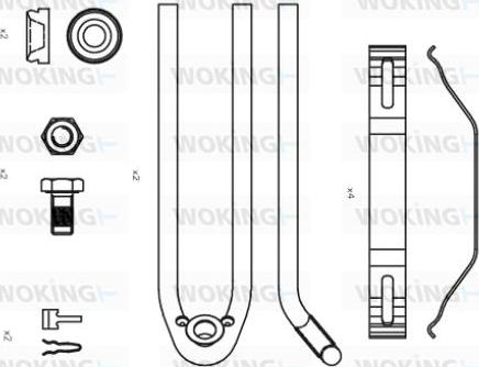 Woking ACA8515.00 - Set accesorii, placute frana - allinparts.ro